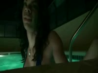 [ Tranny Tube ] Large breasted Tranny beauty Sasha Strokes has fun teasing in a tiny bikini while in the pool